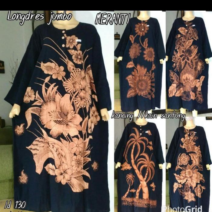 DASTER JUMBO LONGDRESS LENGAN PANJANG LD 130 CM BUSUI XXXL - Hitam