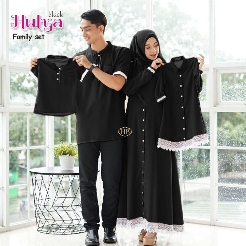 Couple Gamis Keluarga Hulya//M.L.XL.XXL Familly Set • Koko Gamis Anak 4-10th • Baju Couple Keluarga