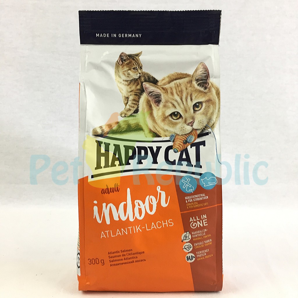

HAPPYCAT Makanan Kucing Indoor Atlantik Salmon 300gr