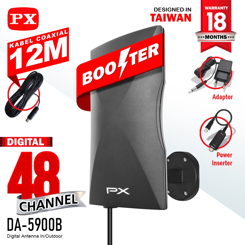 ANTENNA ANTENA TV DIGITAL INDOOR OUTDOOR DALAM LUAR PX DA-5900B