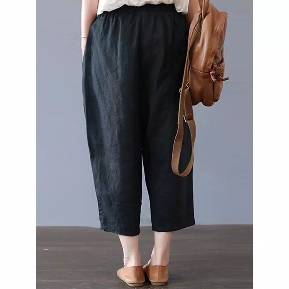 SASHA CROP PANTS / CELANA TANGGUNG / BAWAHAN KEKINIAN / FULL KARET