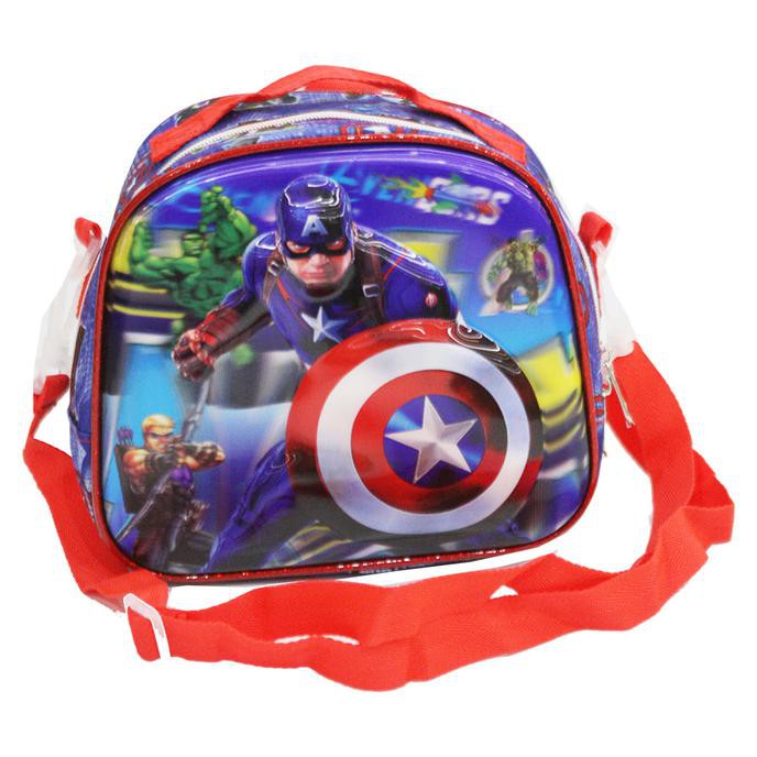 Tas Travel Tas Selempang Anak Avengers 5D Timbul Hologram Unik Dan Lucu Travel Karakter Anak &