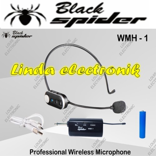 mic wireless black spider wmh 1 balck spider wmh1 single mic original
