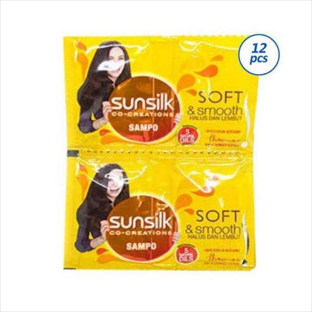 SUNSILK Sampo Soft & Smooth ( 1 R 12 Sachet@9ml )-2