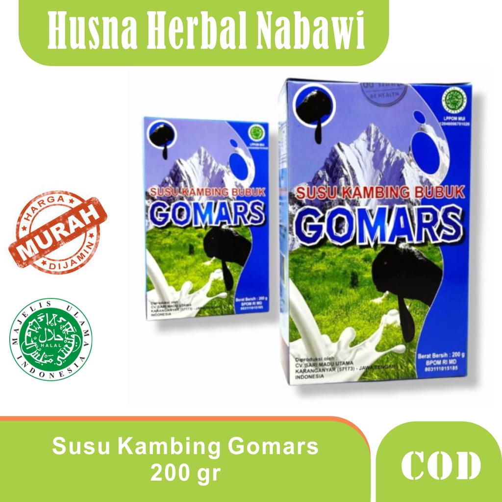 

PROMO Susu Kambing Etawa Original Asli GOMARS 200 Gr Vanilla Coklat Untuk Asam Lambung Tulang Rapuh Pencernaan Tidak Lancar Dan Stamina - Husna Herbal Nabawi