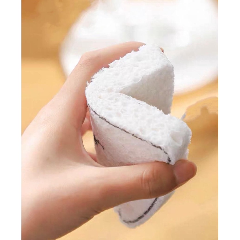 Spon  Busa Cuci Piring Pulp Wood Sponge Cute Magic Dish Wash Kitchen Sponge Spon Karakter Ajaib