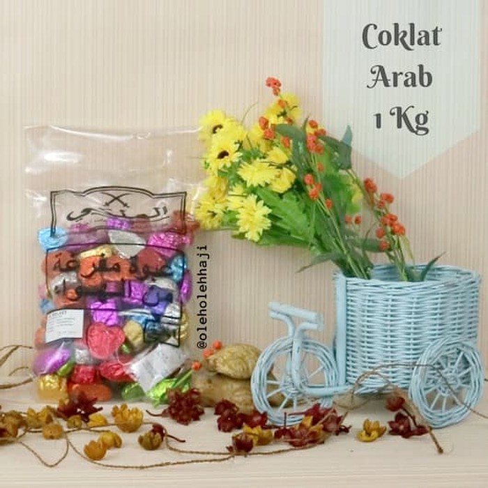 

Coklat Arab Kemasan Alumunium Foil Warna Warni/Oleh Oleh Haji & Umroh