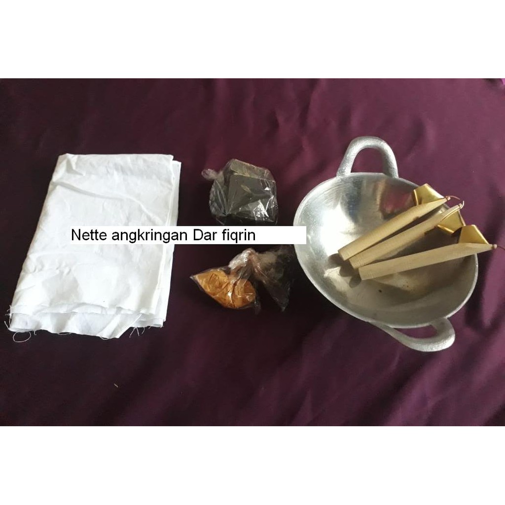 Paket Membatik lengkap dan murah 1wajan 3 canting malam grade A 1 paket naptol warna kain mori