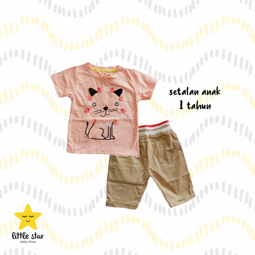 Fumiko Setelan Atasan Kaos Celana Anak Bayi Cowok | Set Baju