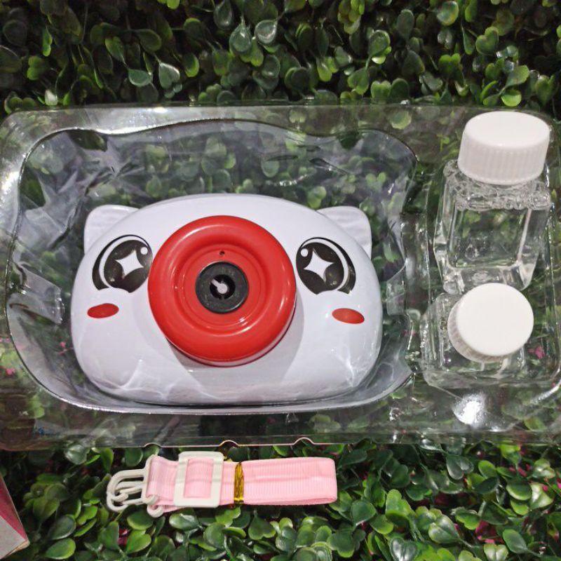 Mainan bubble camera gelembung sabun isi sabun 2 botol free batrei