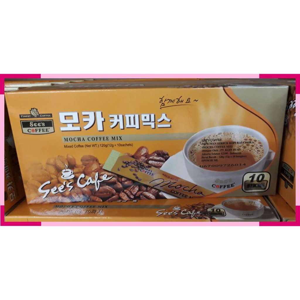 

Sees cofee | Mocha Coffee Mix | Korean Coffee | isi 10 sachet | 120 gr