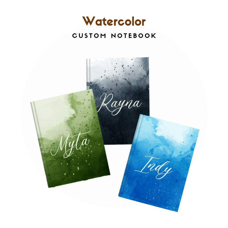 

CUSTOM NOTEBOOK BUKU CATATAN DIARY JOURNAL AGENDA AESTHETIC SIMPLE WATERCOLOR BISA GANTI NAMA, QUOTES DAN ISI
