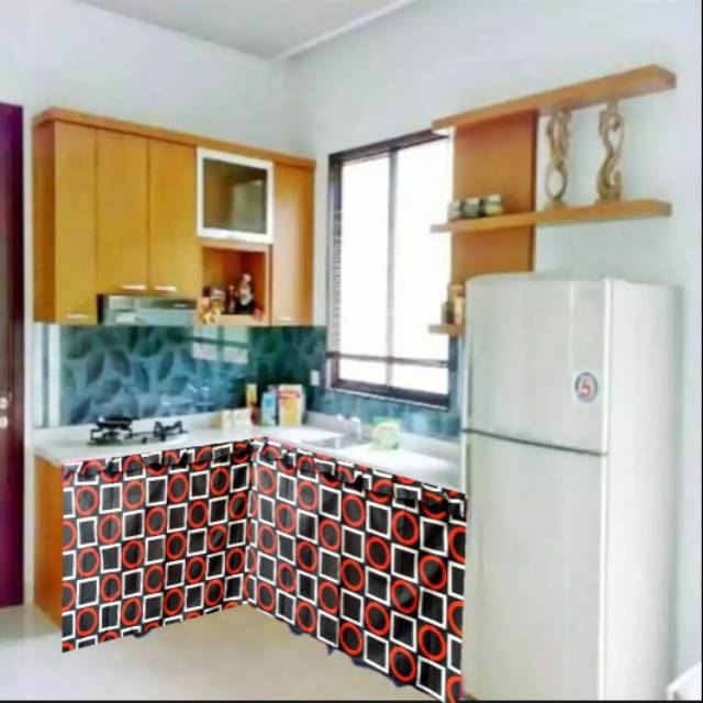 Hordeng kolong dapur motif square