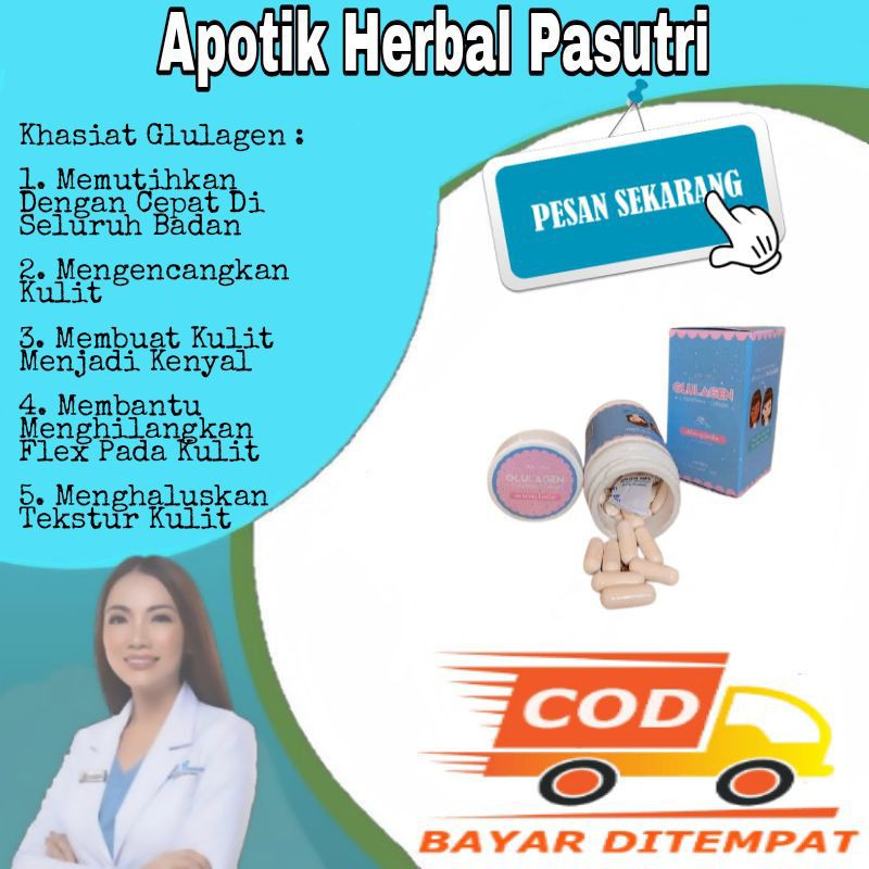Obat Glulagen Asli By Jasman Solah Original Pemutih ( Badan , Wajah )