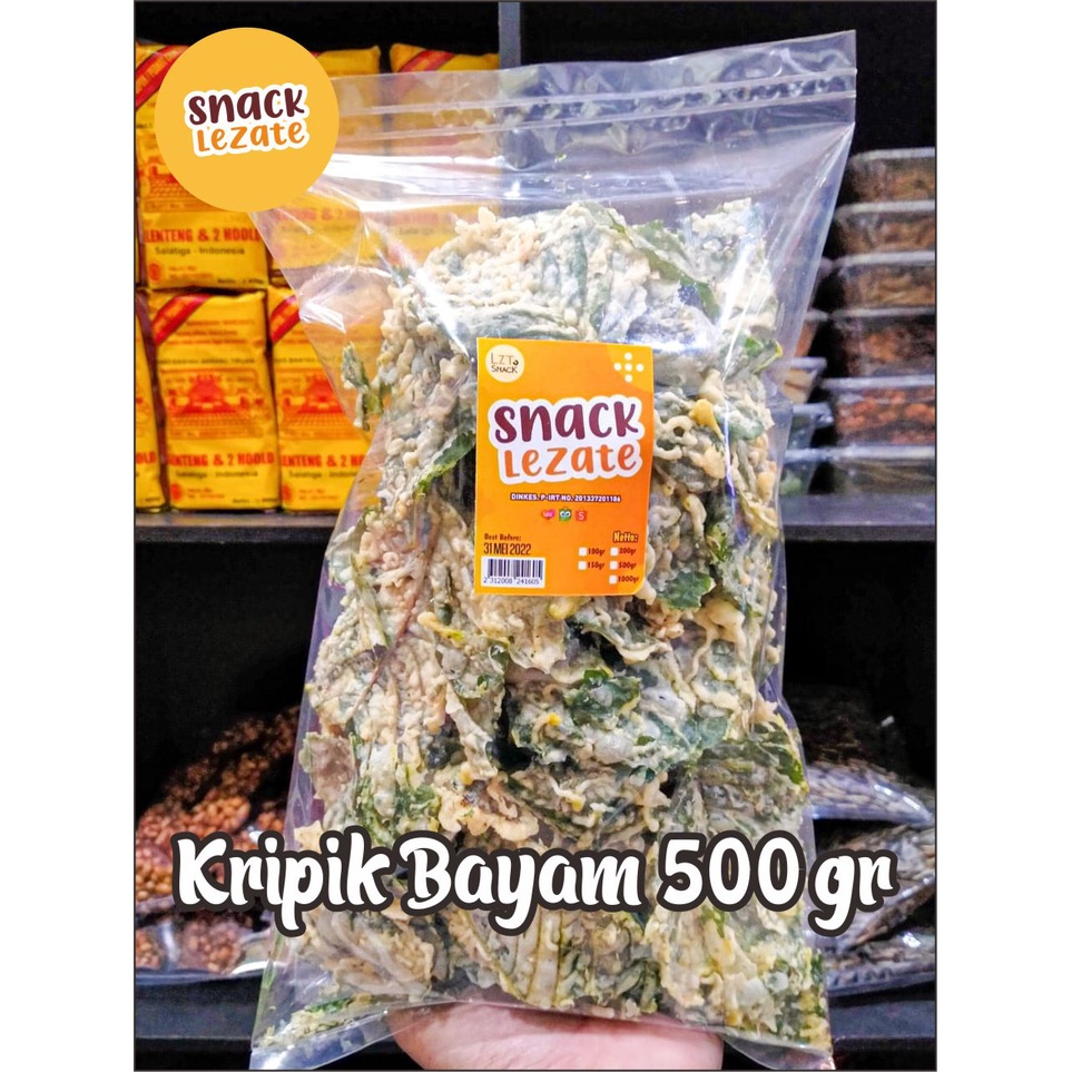 

Kripik Bayam 500gr Gurih Enak Renyah Murah / Keripik Bayam Kiloan/ Kripik Bayam Crispy Kiloan Lezate