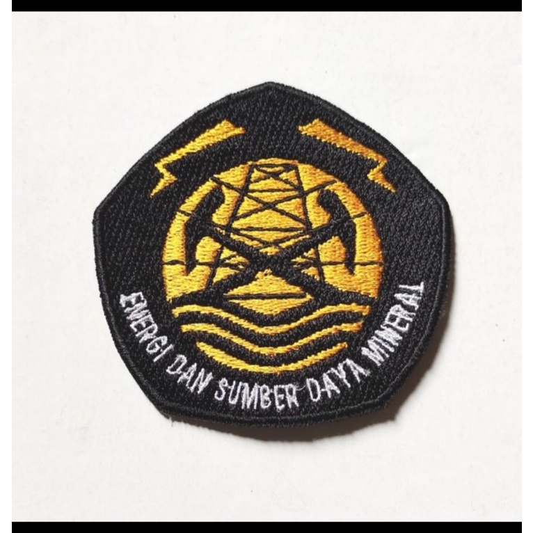 Bordir Komputer Logo Emblem Patch Patches Bet Badge Kementerian ESDM