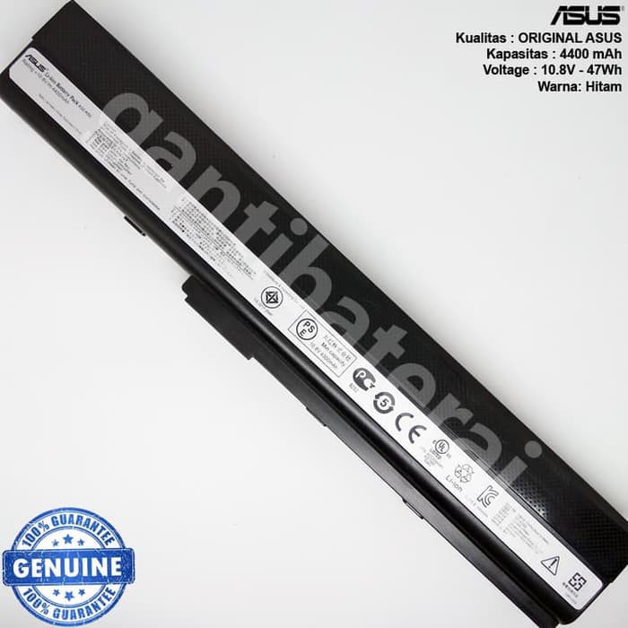 Baterai Asus K42F K42J K42JB K42JR K42JK K42JV K42JR A32-K52 Original