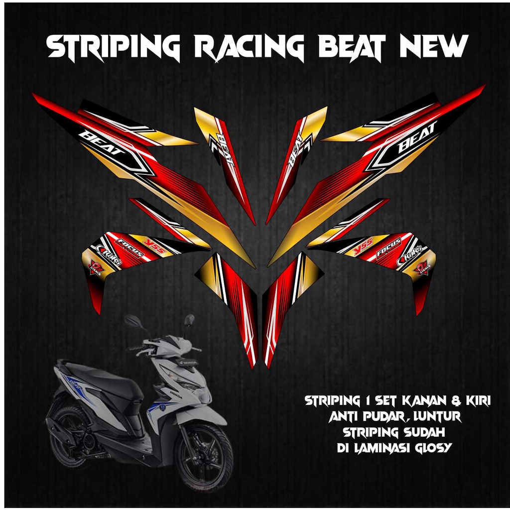 STRIPING MOTOR VARIASI BEAT NEW RACING