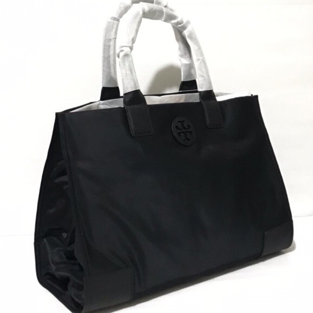Tas Tory Burch Ella Tote Nylon Large Black