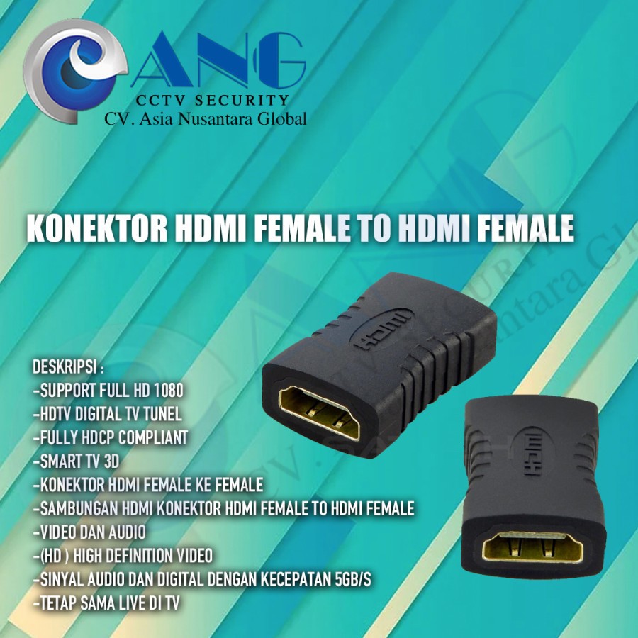 KONEKTOR HDMI FEMALE TO HDMI FEMALE
