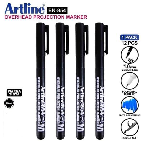 

Spidol Permanen OHP (M) Artline EK-854 Medium