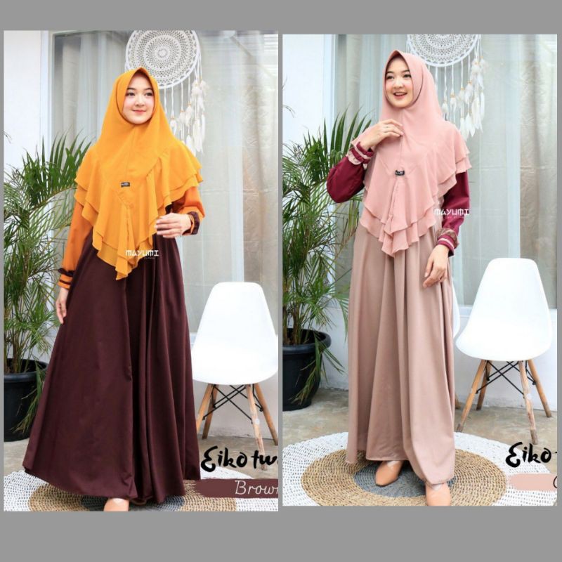 EIKO DRESS by Mayumi Gamis Syari Polos Gamis Busui Katun Toyobo Gamis Murah