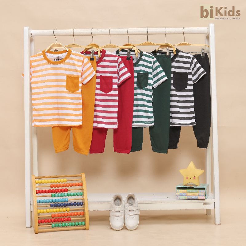 9.9 SALE SETELAN ANAK SALUR| SET KIANO SALUR KIDS | SET STRIPE CATTON COMBED 30s 1-7TH