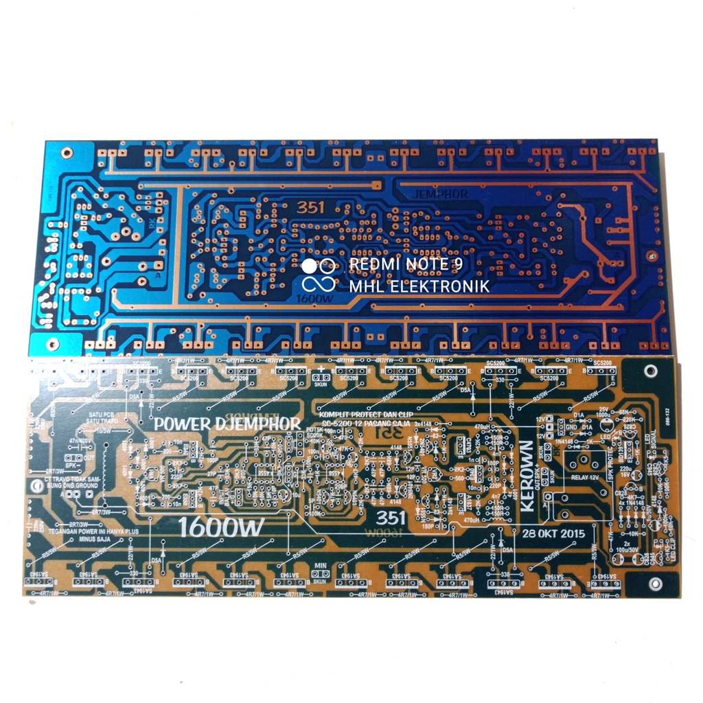 PCB Power Amplifier 1600Watt Toshiba 12 Set Plus Protector KEROWN CLASS GB JOWO 351 POWER DJEMPOR