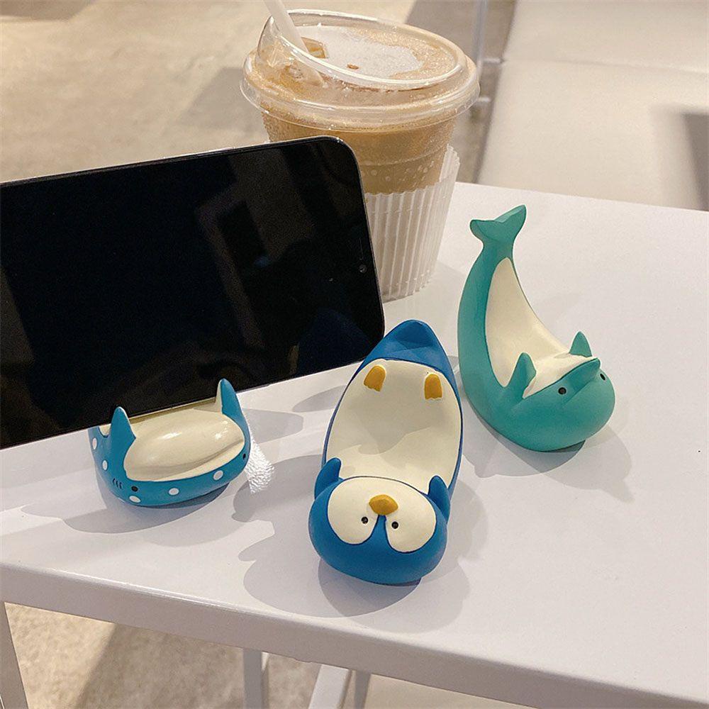 Rebuy Penguin Phone Holder Universal Untuk Ponsel Pintar Desktop Kartun Hewan Penguin Support Aksesoris Dolphin Lazy Holder