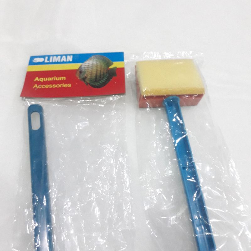 Scaper Liman pembersih kaca Aquarium Aquascape 52cm,2sisi spon&amp;kasa hijau