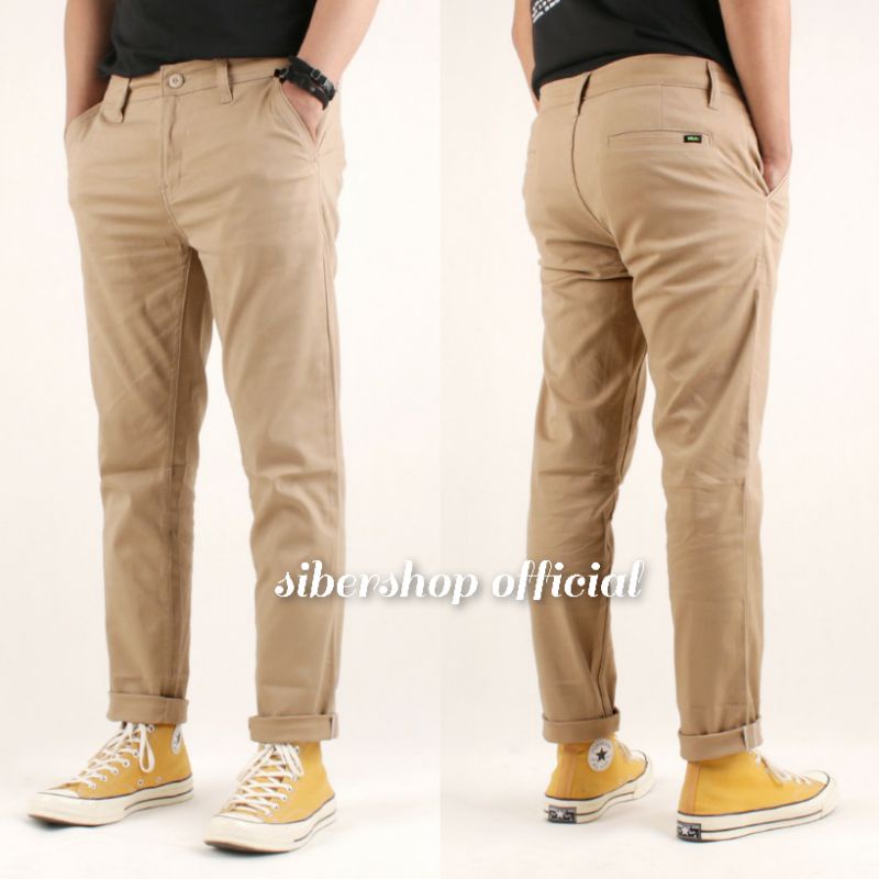 Celana Chino Panjang Pria Celana Casual Bahan Kantor Kerja Berkualitas Premium Size 27-38