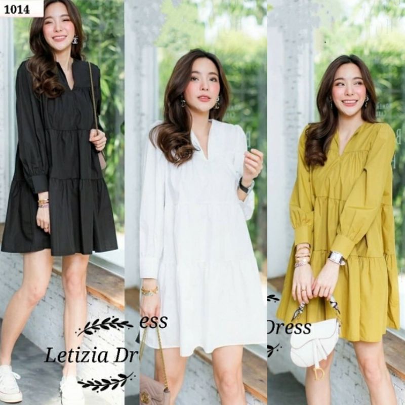 LETIZIA DRESS CASUAL DRES FASHION WANITA TERBARU DRESS HARIAN WANITA 16 1014