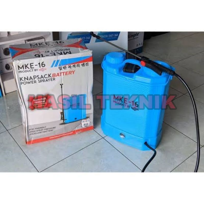 Sprayer Knapsack Charge 16 Liter Elektrik MKE 16 by MKK Alat Semprotan Hama / Disinfektan PROMO READ