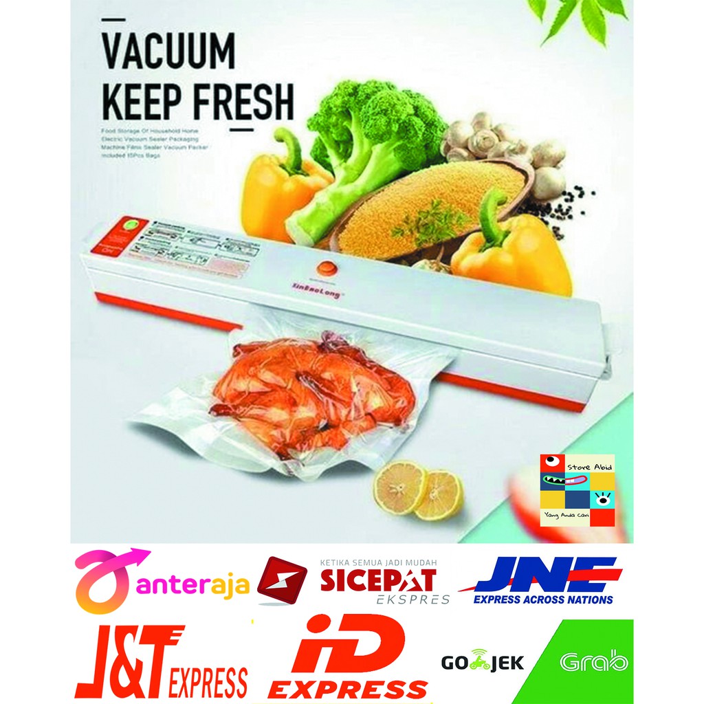 Mesin Vacum Sealer Makanan Vacuum Makanan Food Vacum Vakum 100 watt / Alat Press Plastik