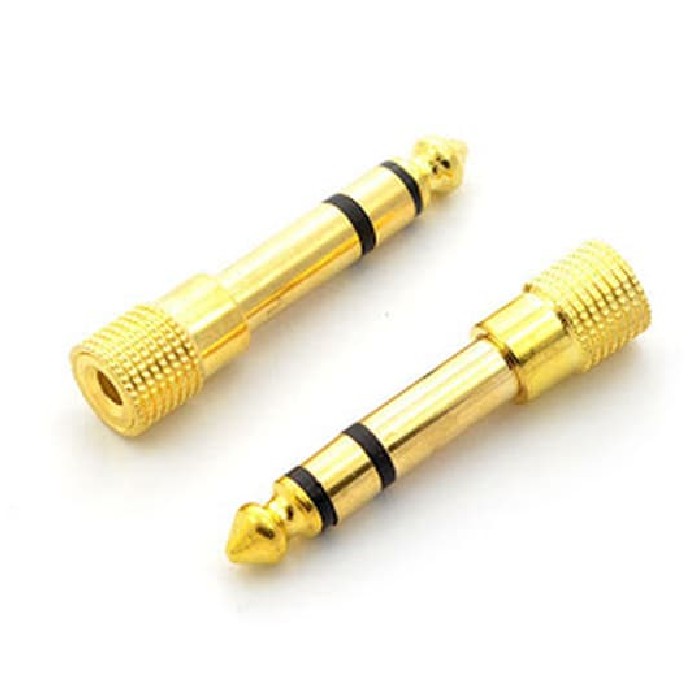 CONECTOR CONNECTOR  KONEKTOR CONVERTER AUDIO 6.5 MALE TO 3.5 FEMALE GENDER AUDIO SOUND