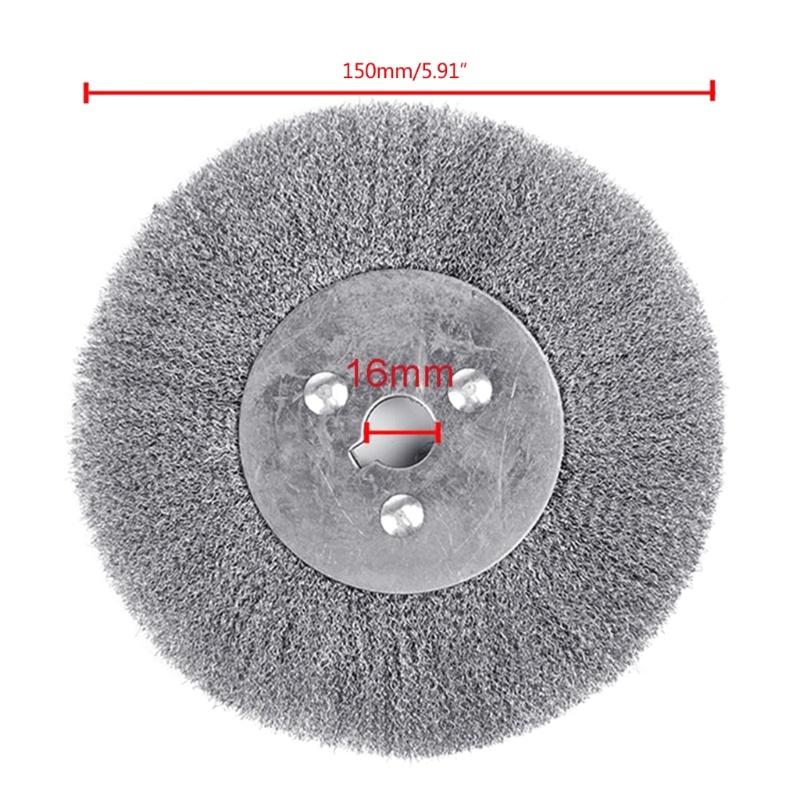 Zzz Roda Kawat Stainless Steel Diameter Luar 150mm / 5.91 &quot;Untuk Poles Kayu