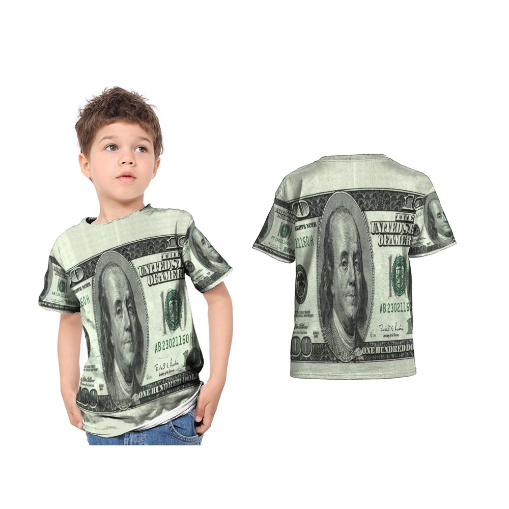 Kaos Baju Anak Uang Dollar / Kaos Baju Anak Mata UAng Dollar