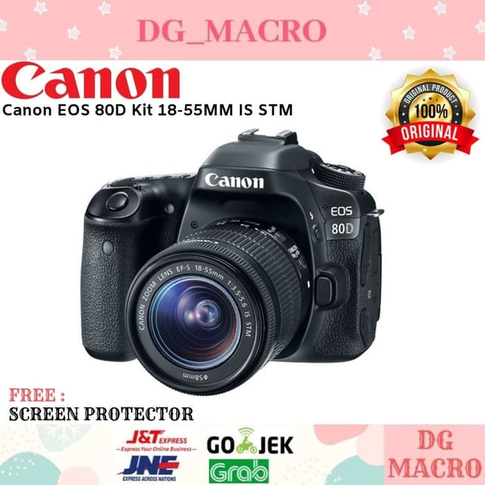 CANON EOS 80D KIT 18-55MM IS STM - GARANSI RESMI 