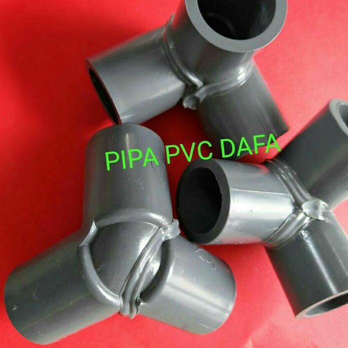 tee 3 way 3/4 inc konektor 3 arah 3/4" sambungan pipa pvc 3 arah