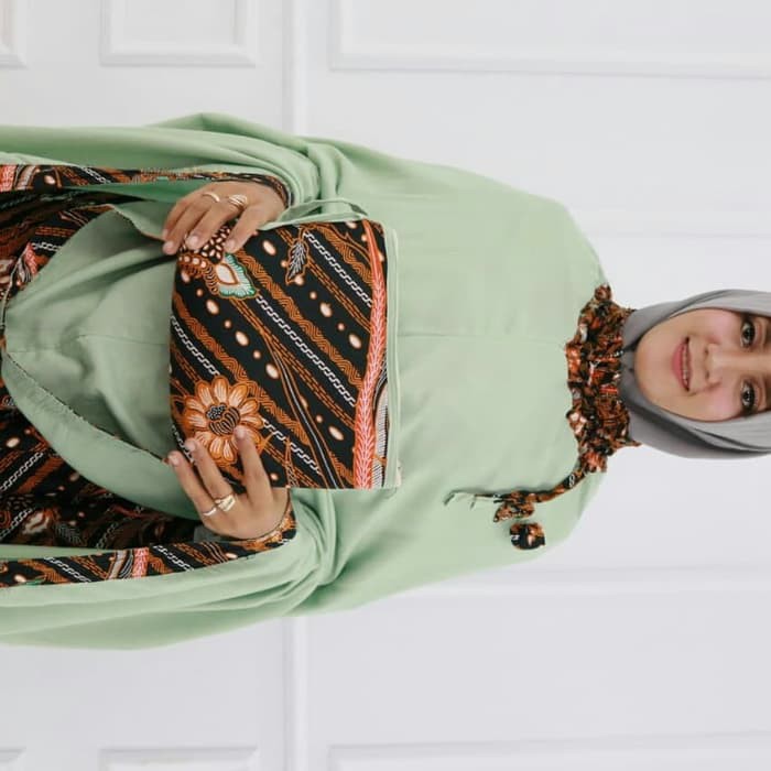 MY MUKENA ATALA BATIK MOTIF BARU WARNA MINT - PUTIH