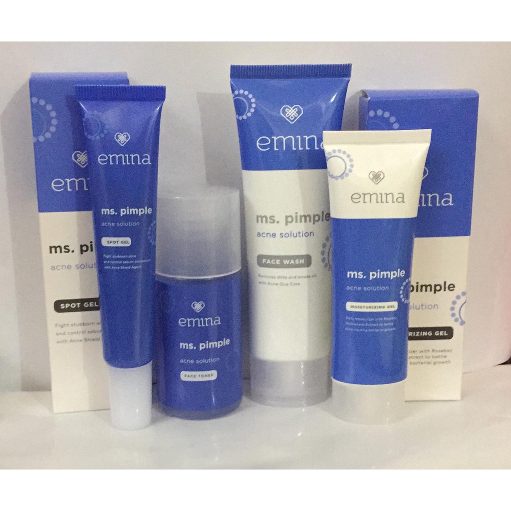 EMINA Ms Pimple Acne Solution Series Sebum Fighter Face Wash Toner Moisturizing Gel Spot Paket Emina Acne