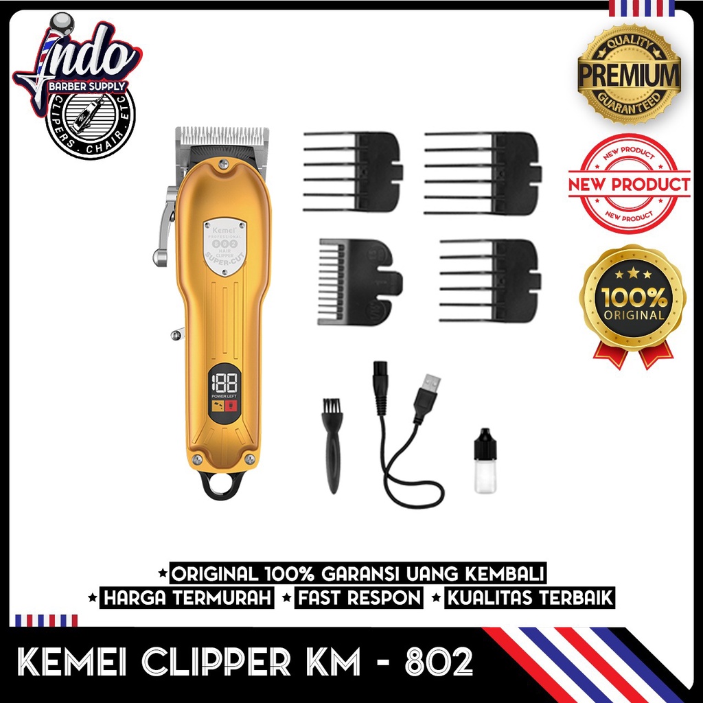 Alat Cukur Rambut Kemei 802 Hair Clipper Taper Cukuran KM 802