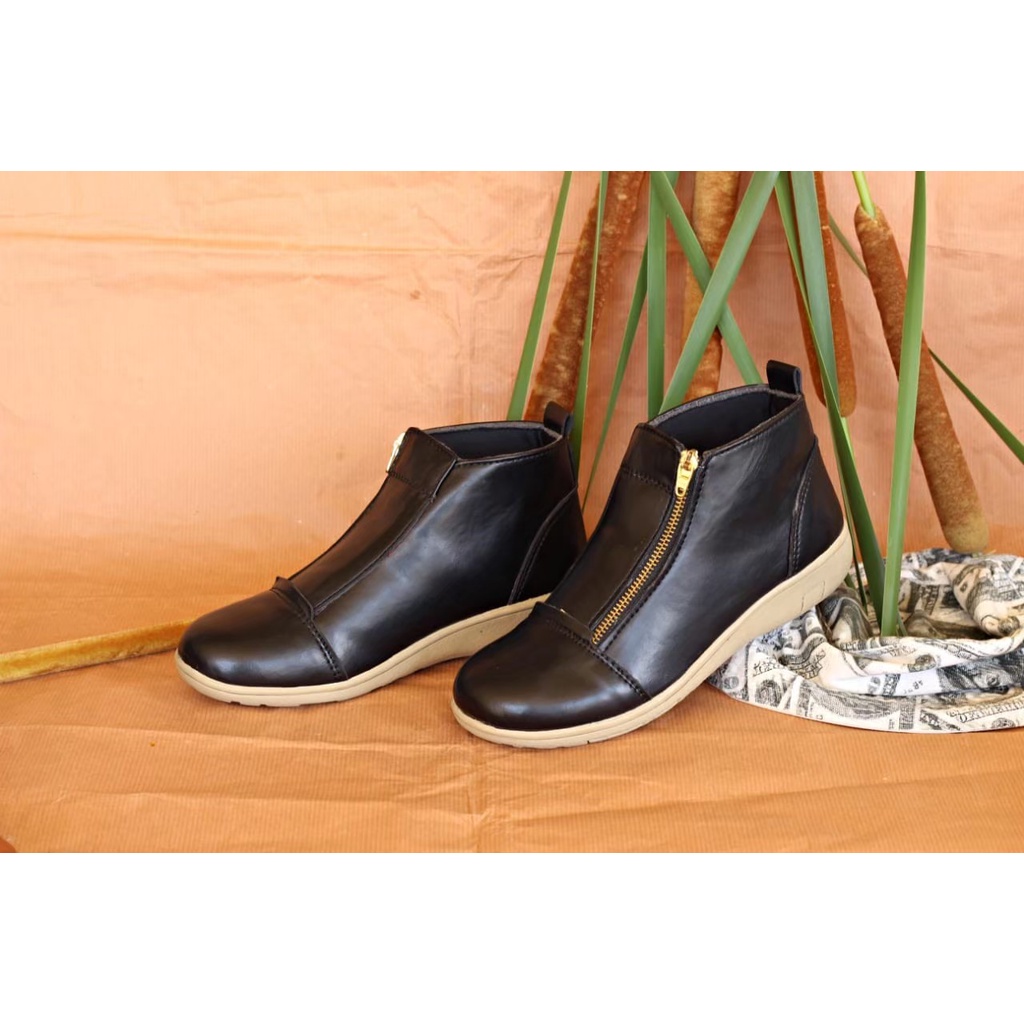 Sepatu Boots Wanita Original Zipper Sepatu Boots Perempuan Sepatu Boot Cewek Murah