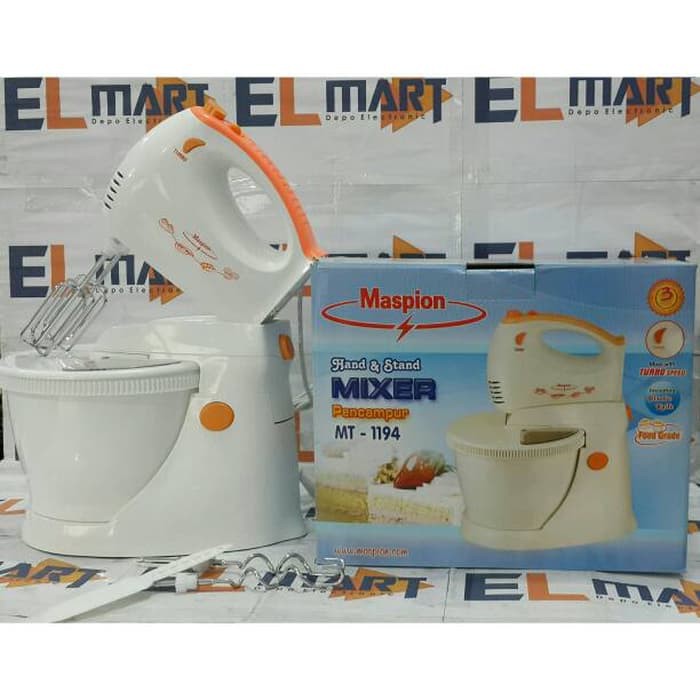 Maspion mixer com MT1194  hand stand mixer MT 1194 200 watt