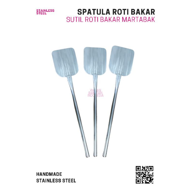 Stainless Spatula Roti Bakar / Sutil Roti Bakar / Sodet Roti Bakar