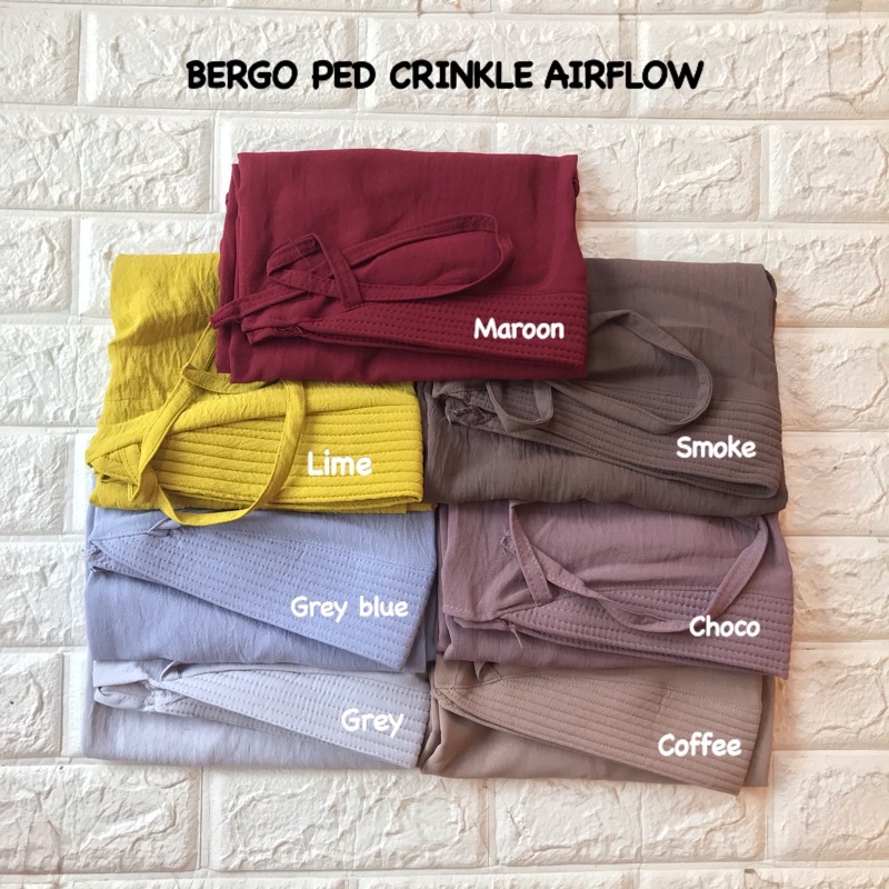 HIJAB BERGO PED CRINKLE AIRFLOW