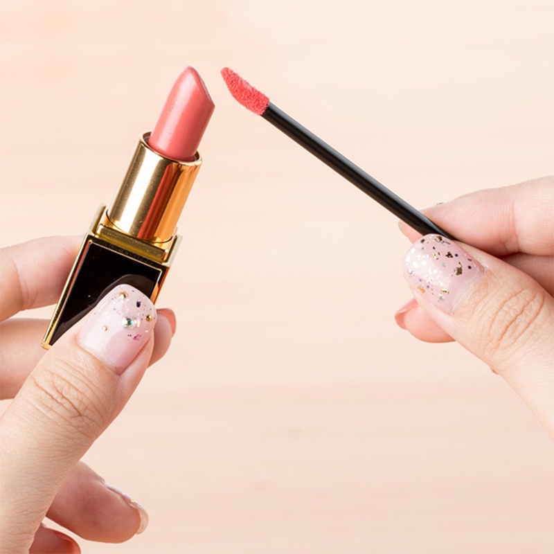 50pcs / set Brush Aplikator Lipstick Lip Gloss Maskara Bulu Mata Alis Sekali Pakai Untuk Makeup