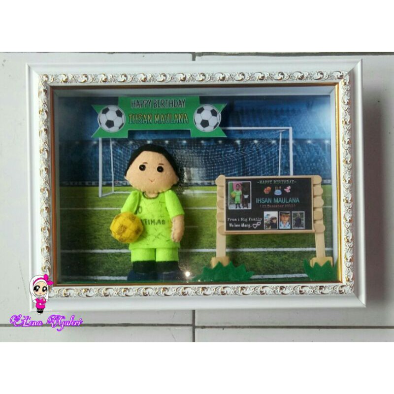 frame besar isi boneka tanpa lampu