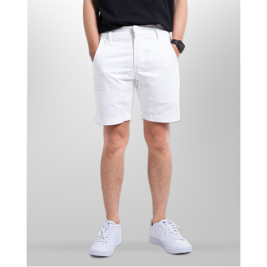 [Limited Edition] White Relax Short Chino Pants