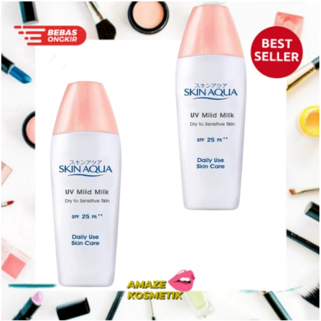 SKIN AQUA UV Mild Milk 40gr SPF 25 PA++ BPOM - Amaze_Kosmetik